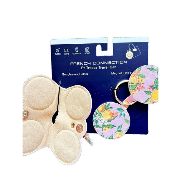 French Connection St Tropez Travel Set Sunglasses Holder & Magnetic Hat Holder - Picture 3 of 6